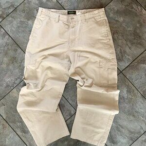 Eddie Bauer Ruston Fit Cargo Pants Beige Khaki Outdoor 36X34